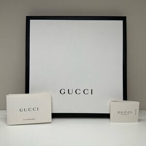 Gucci | Square Flat Gift Box | Black/White | L0.75 x W9.75 x H9.75 inch